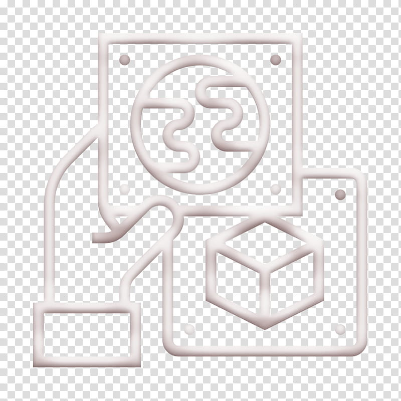 Earth icon Virtual Reality icon Box icon, Text, Line, Logo, Square, Symbol, Blackandwhite transparent background PNG clipart