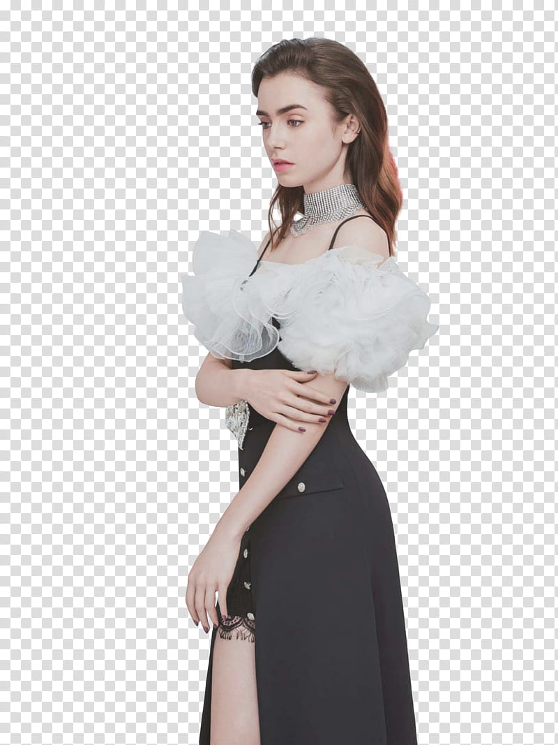 Lily Collins,  transparent background PNG clipart