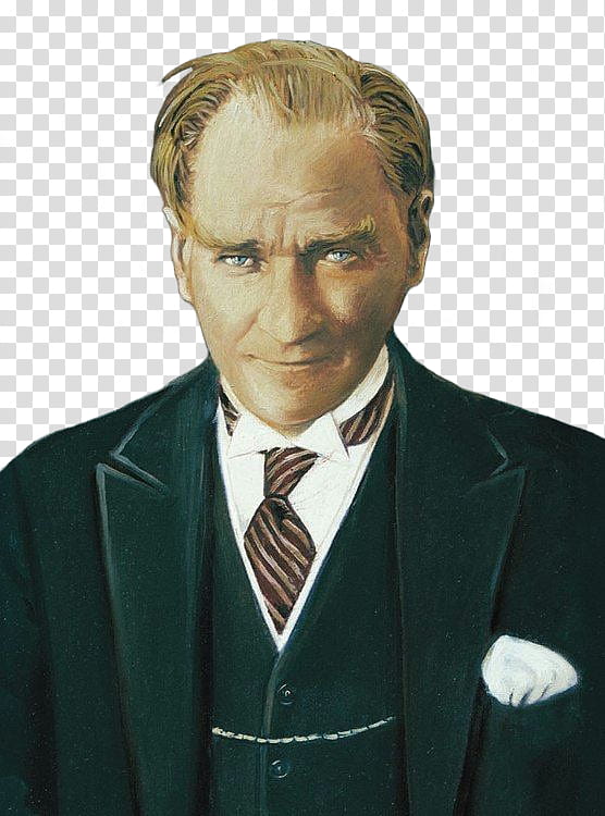 ATATURK, man wearing peaked lapel suit jacket transparent background PNG clipart