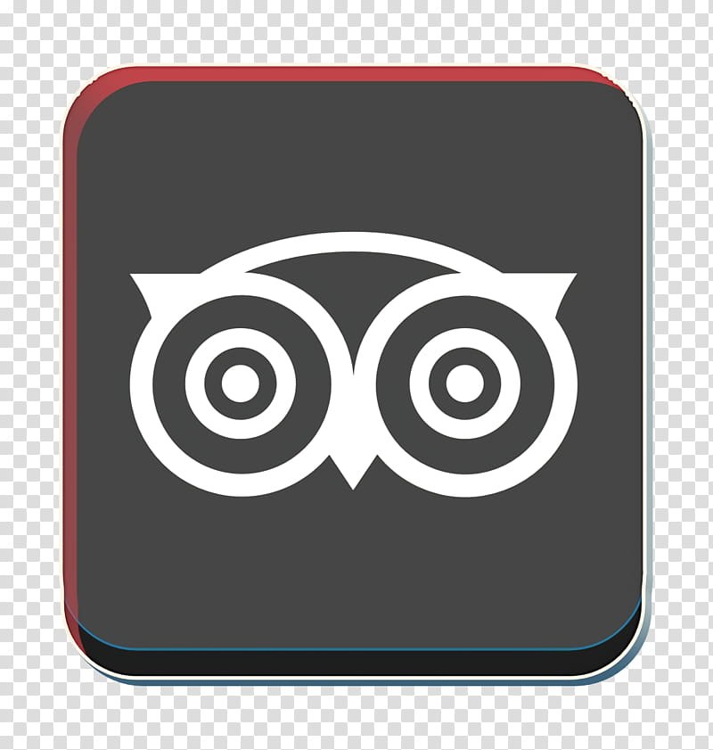 media icon social icon travel icon, Tripadvisor Icon, Owl, Bird Of Prey, Technology, Symbol, Circle, Square, Logo transparent background PNG clipart