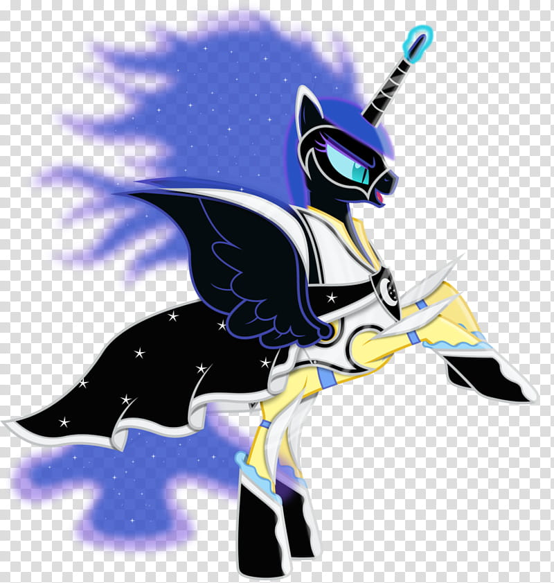 Nightmare Moon as a Power Pony, rearing unicorn transparent background PNG clipart