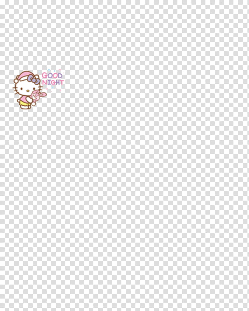 Hello Kitty good night emoji transparent background PNG clipart