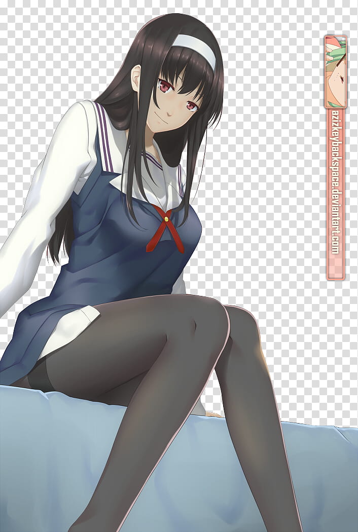 Utaha Kasumigaoka (Saekano), Render, female anime character transparent background PNG clipart