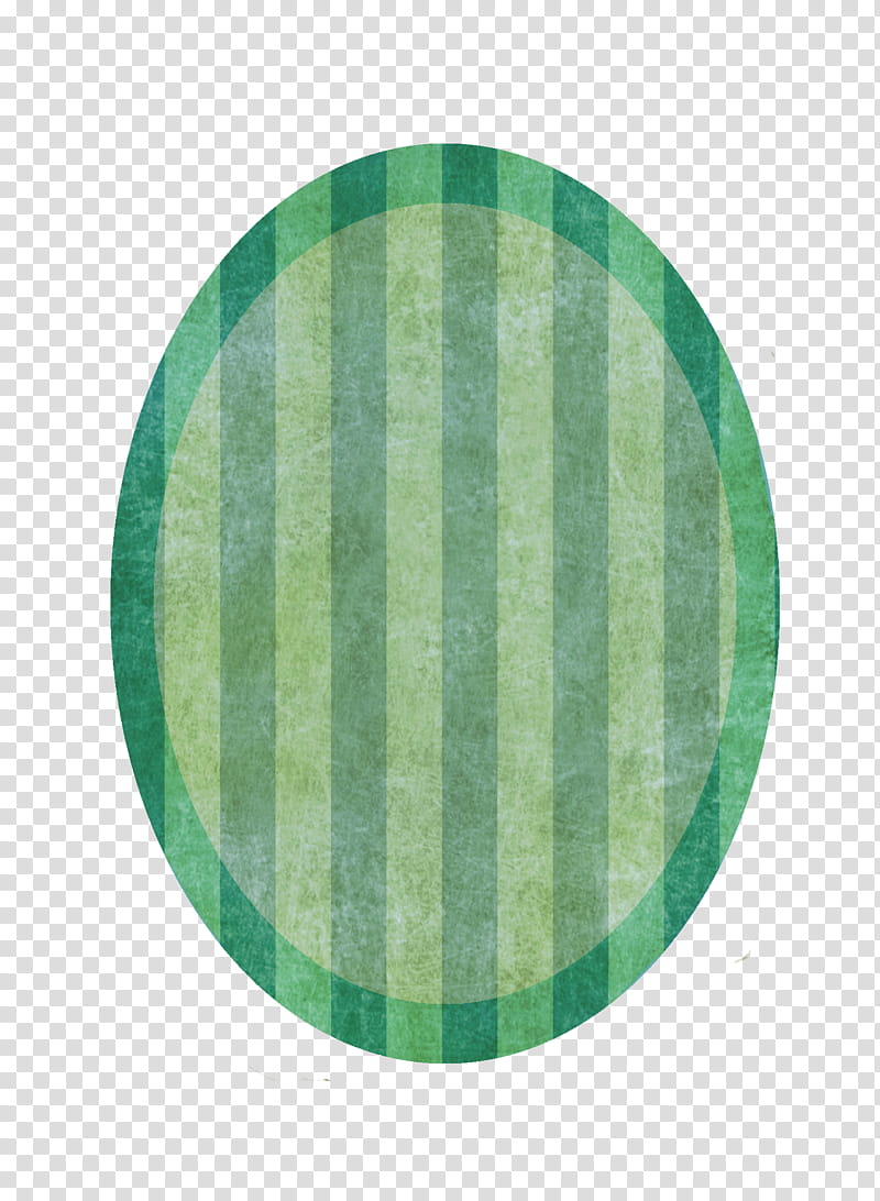 Oval Striped Frame, green frame transparent background PNG clipart