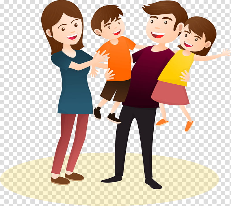 Fun People, Family, Happiness, Cartoon, Conversation, Interaction, Friendship, Gesture transparent background PNG clipart