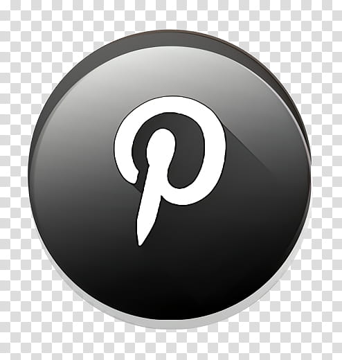 black white icon circle icon high quality icon, Long Shadow Icon, Pinterest Icon, Social Icon, Social Media Icon, Symbol, Logo, Sign transparent background PNG clipart