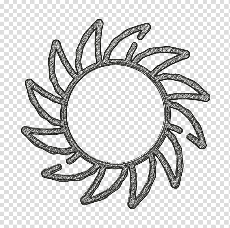 Sun icon Nature icon, Circle, Line Art transparent background PNG clipart