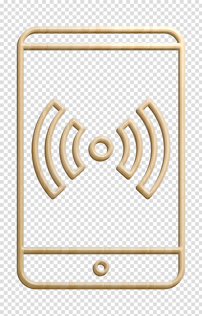 connected icon device icon hotspot icon, Mobile Icon, Tablet Icon, Web Icon, Brass transparent background PNG clipart