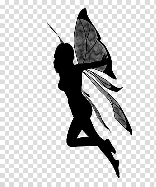Butterfly Black And White, Fairy, Silhouette, Elf, Black And White
, Color, Moths And Butterflies, Insect transparent background PNG clipart