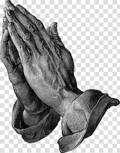 B and W, gray prayer hand illustration transparent background PNG clipart