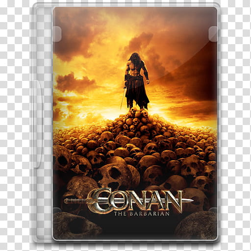 Movie Icon , Conan the Barbarian , Conan The Barbarian DVD case transparent background PNG clipart