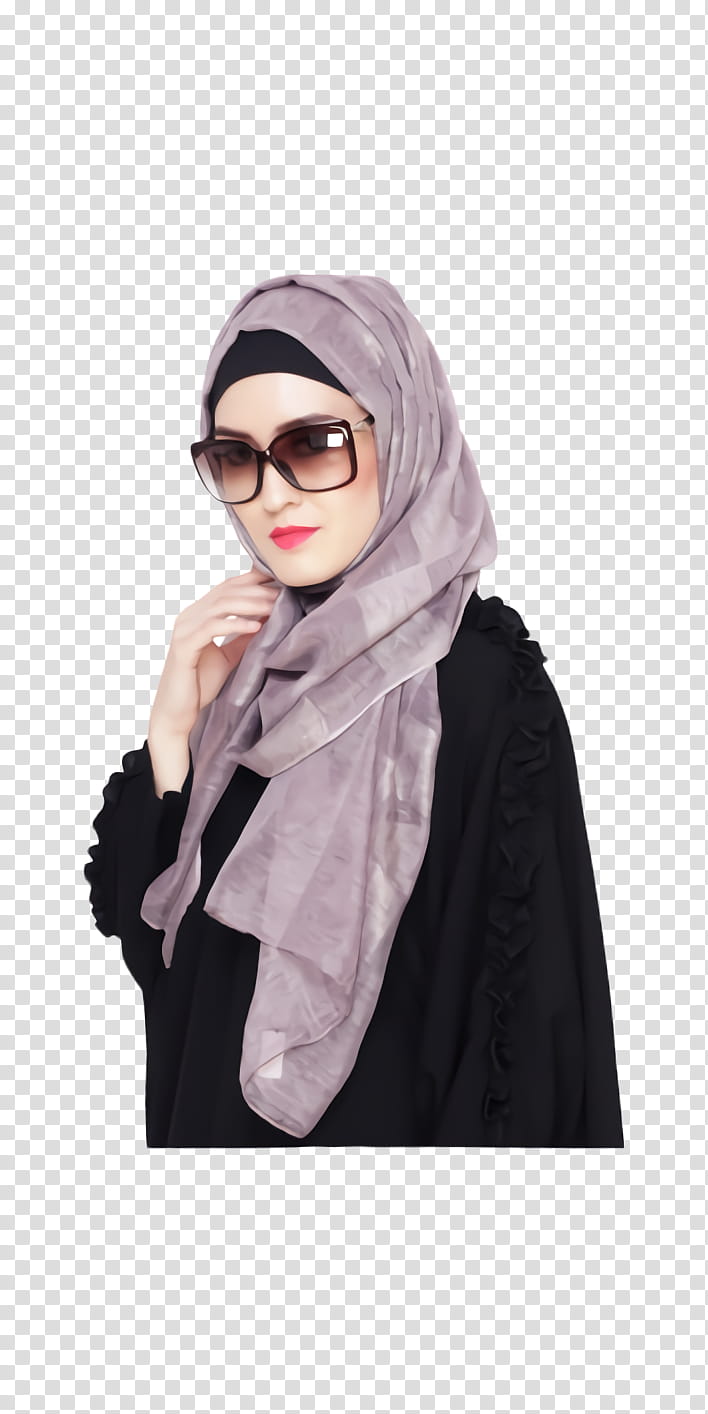 Glasses, Purple, Neck, Clothing, Pink, Outerwear, Scarf, Hood transparent background PNG clipart