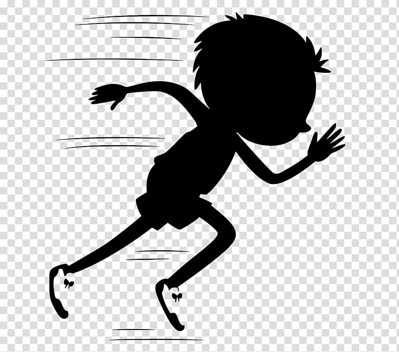 Man, Silhouette, Drawing, Head, Athletic Dance Move, Joint, Jumping, Blackandwhite transparent background PNG clipart