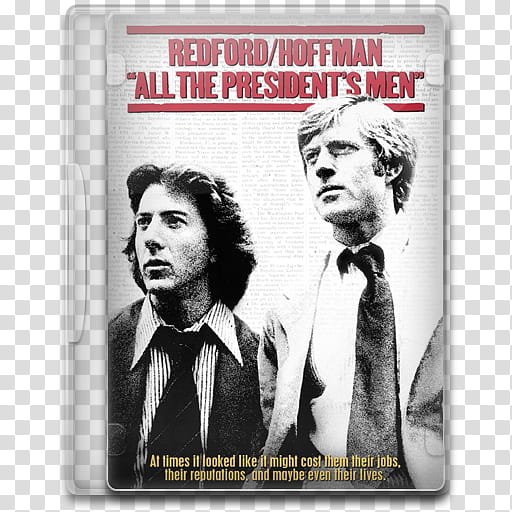 Movie Icon Mega , All the President's Men, Redford/Hoffman All President's Men case transparent background PNG clipart