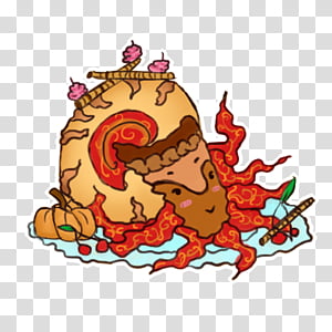 Fancy Cherry Pumpkin Pie with Raspberries transparent background PNG clipart thumbnail