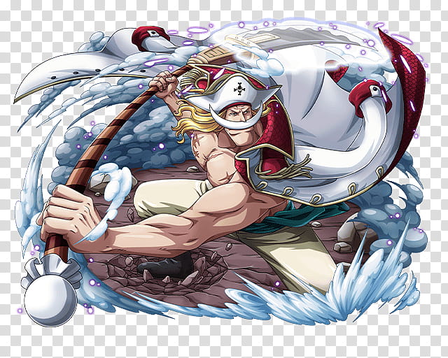 Edward Newgate AKA WhiteBeard, male anime character illustration