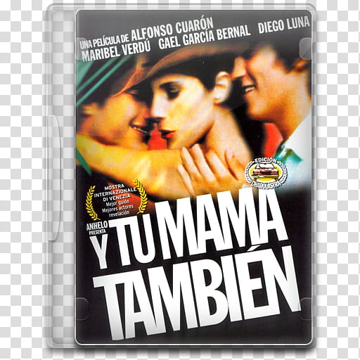 Movie Icon Mega , Y tu mamá también, Y Tu Mama Tambien DVD case icon transparent background PNG clipart