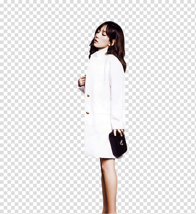 SNSD TaeYeon Jan , woman wearing white coat transparent background PNG clipart