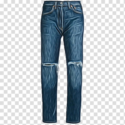 Denim jeans clothing blue pocket, Watercolor, Paint, Wet Ink, Textile ...