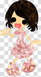 The icons of cute girls in cute dress, asaagao-girl- transparent background PNG clipart