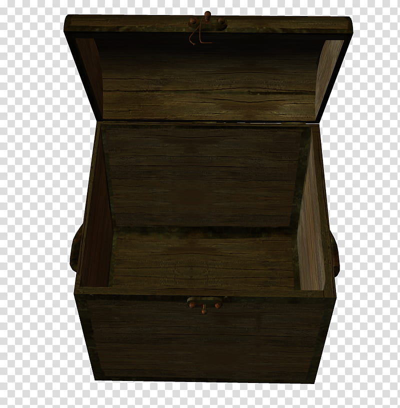 Sea Chest , open and empty brown wooden box transparent background PNG clipart