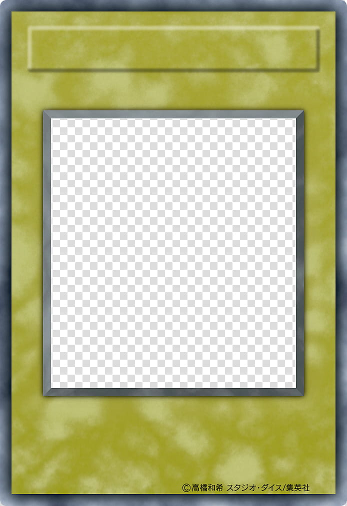 JP YGO Series  Devamped Blanks, gray and green game card illustration transparent background PNG clipart
