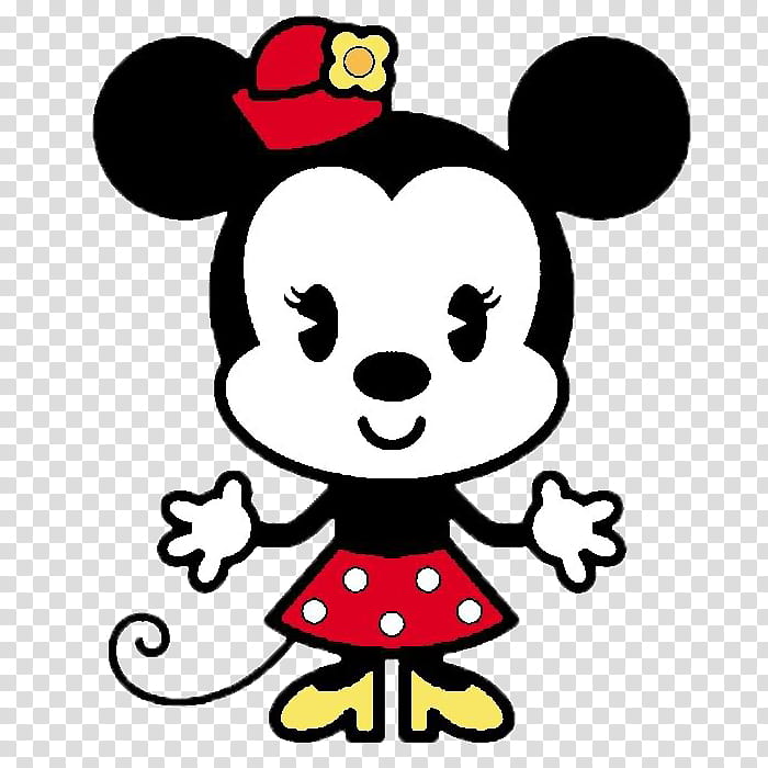 Disney Cuties, Minnie Mouse illustration transparent background PNG clipart