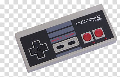 scan, black and gray Nintendo NES controller transparent background PNG clipart