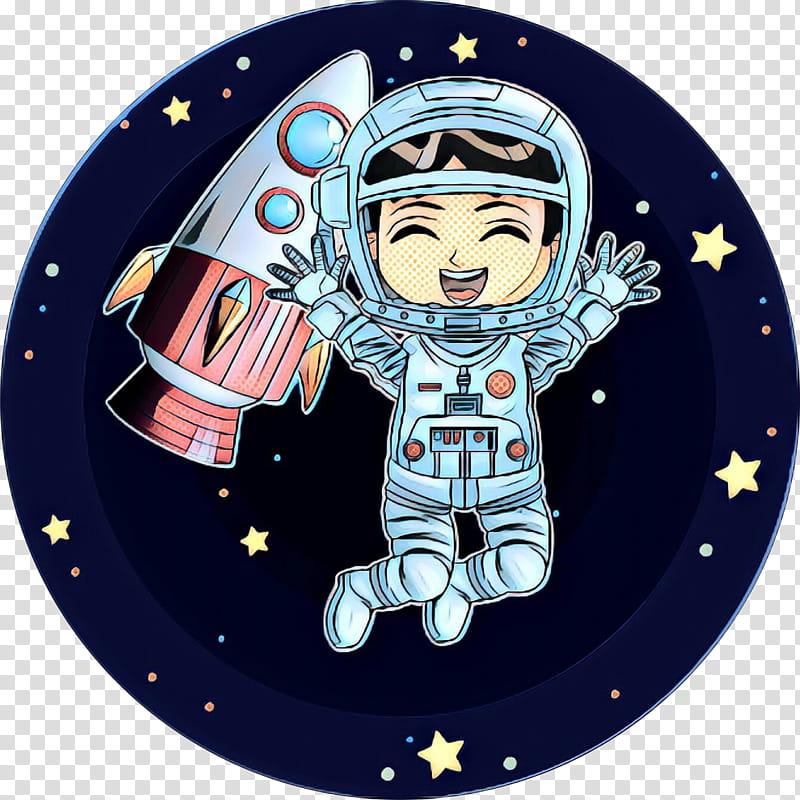 Astronaut, Pop Art, Retro, Vintage, Astronaut, Cartoon, Plate, Space transparent background PNG clipart