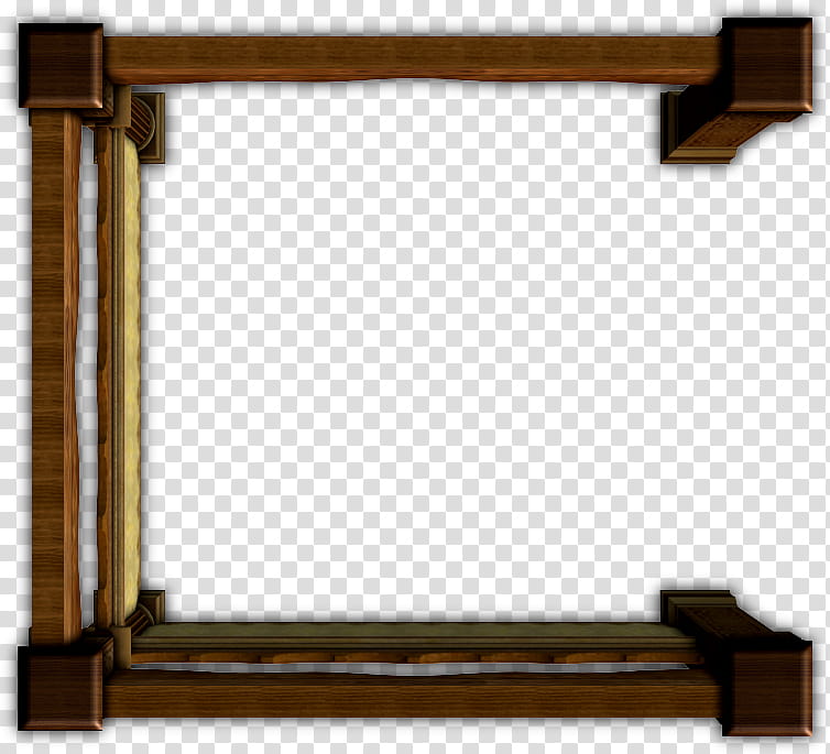 RPG Map Elements , brown wooden frame transparent background PNG clipart