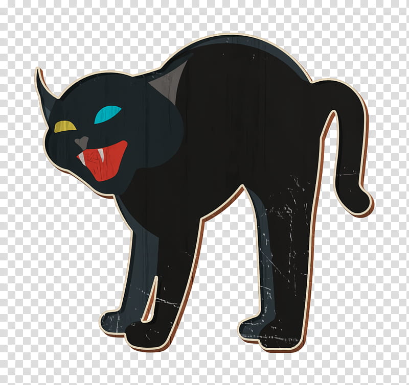 animal icon cat icon halloween icon, Holidays Icon, Scary Icon, Black Cat, Small To Mediumsized Cats, Animal Figure, Fictional Character transparent background PNG clipart