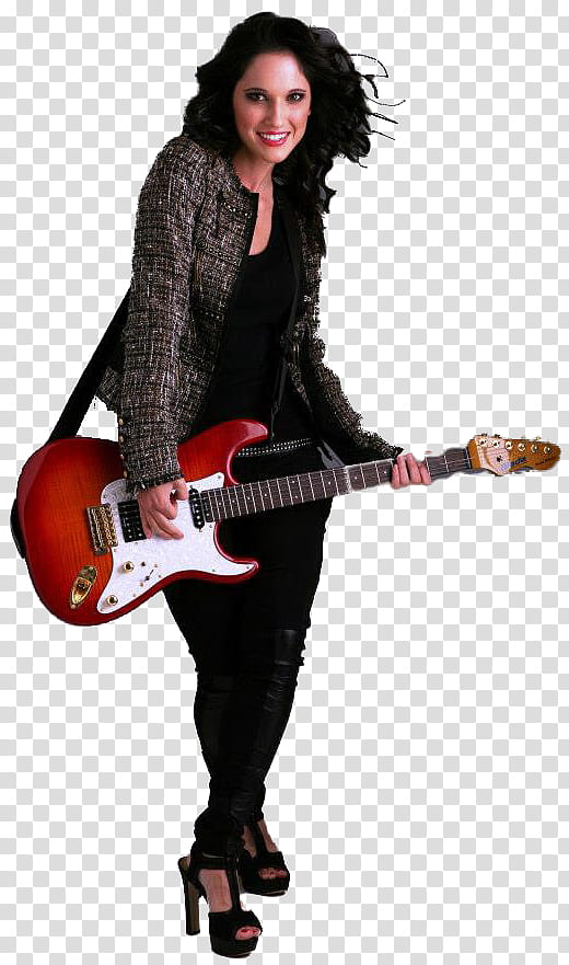 Lodovica Comello, woman playing guitar transparent background PNG clipart