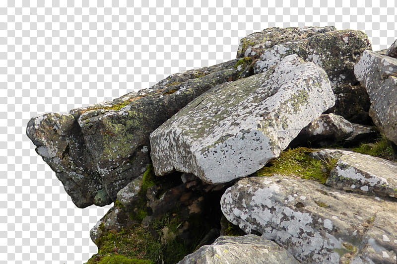 Lichen Cliff Precut, rock formations with green moss transparent background PNG clipart