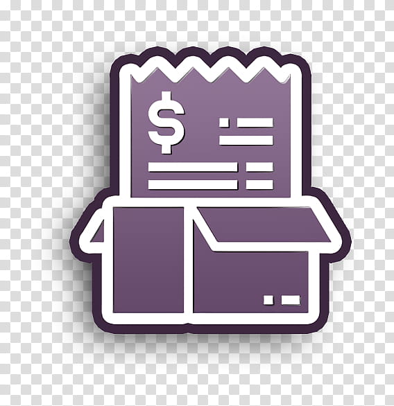 Box icon Bill icon Bill And Payment icon, Violet, Logo, Label, Rectangle transparent background PNG clipart
