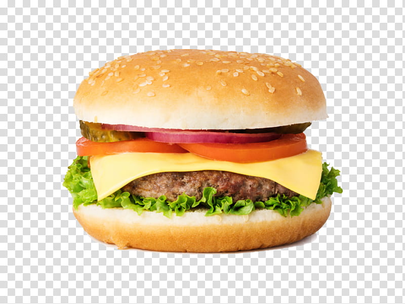 Junk Food, Hamburger, Cheeseburger, American Cuisine, Sandwich, Burger King, Patty, Tomato transparent background PNG clipart
