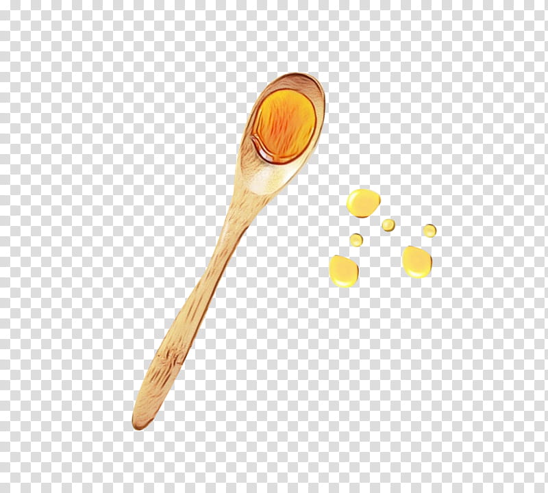 Wooden Spoon, Watercolor, Paint, Wet Ink, Yellow, Cutlery, Kitchen Utensil, Tool transparent background PNG clipart