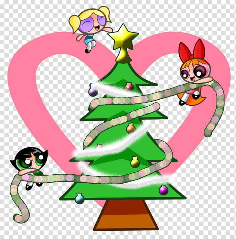 Oh Christmas Tree, Powerpuff Girls illustrations transparent background PNG clipart