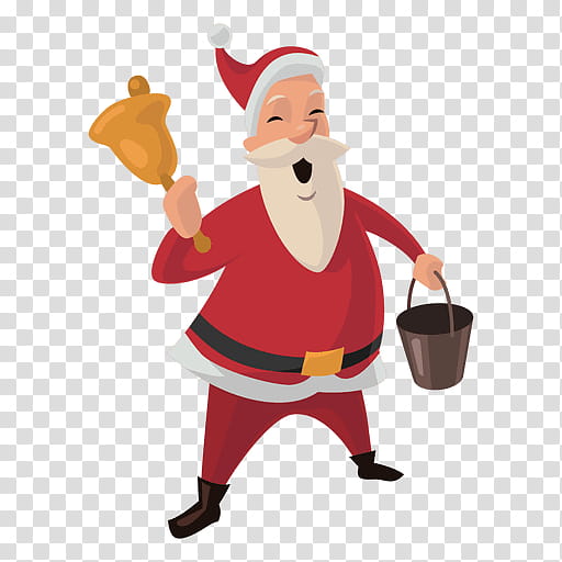 Christmas Bell, Santa Claus, Christmas , Cartoon, Ringing Bell, Get Santa transparent background PNG clipart