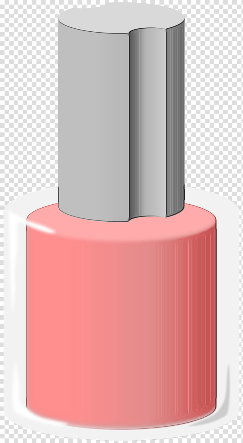 pink cosmetics nail polish beauty cylinder, Watercolor, Paint, Wet Ink, Nail Care, Material Property, Peach, Gloss transparent background PNG clipart