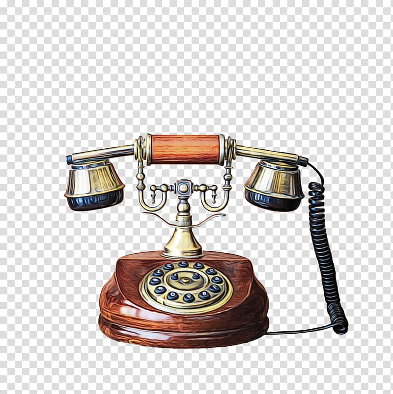 telephone corded phone, Watercolor, Paint, Wet Ink transparent background PNG clipart