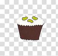 cartoon of cupcake with nuts transparent background PNG clipart