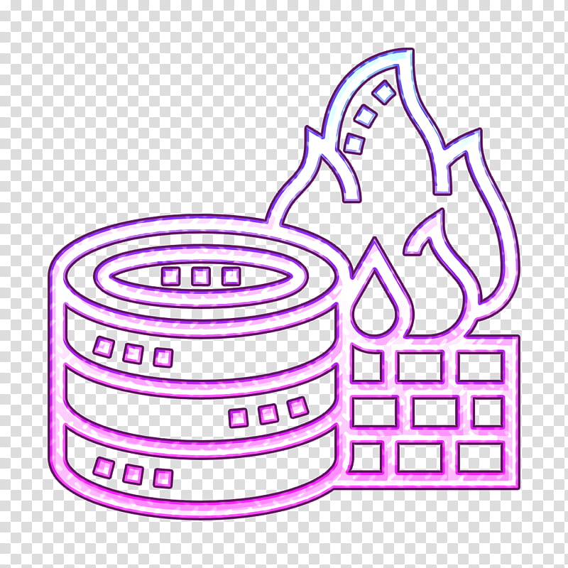 Firewall icon Cyber Crime icon, Purple, Violet, Line, Line Art transparent background PNG clipart