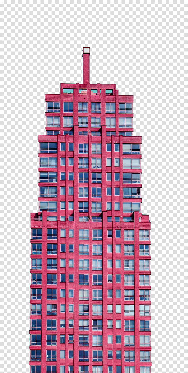 red and white high building close-up transparent background PNG clipart