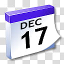 WinXP ICal, December  transparent background PNG clipart