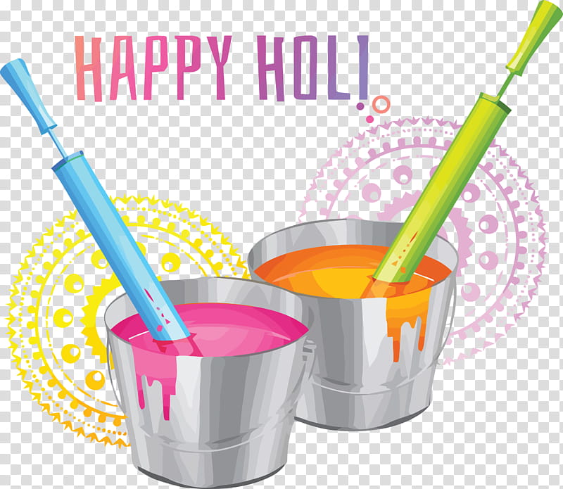happy Holi holi colorful, Festival, Drinking Straw transparent background PNG clipart