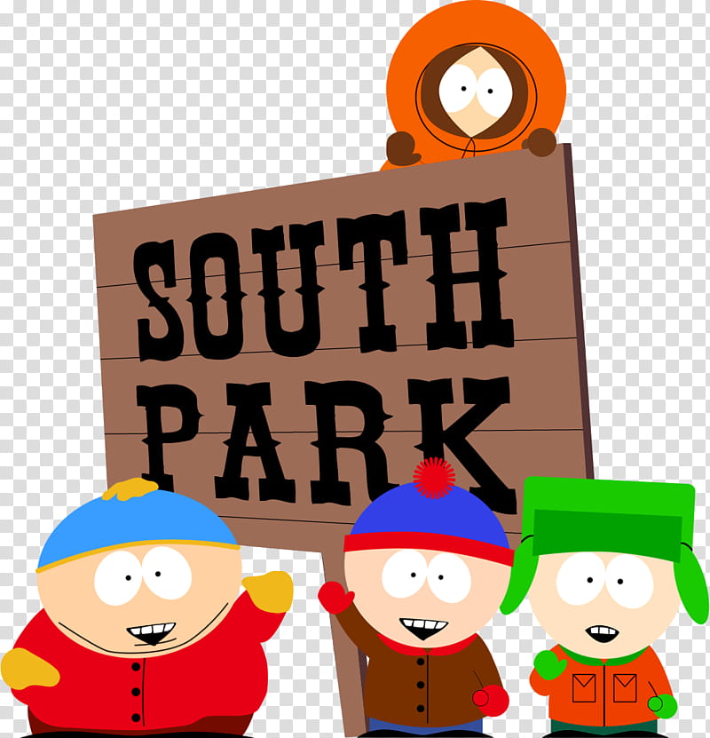 South Park Logo, three South Park characters illustration transparent background PNG clipart