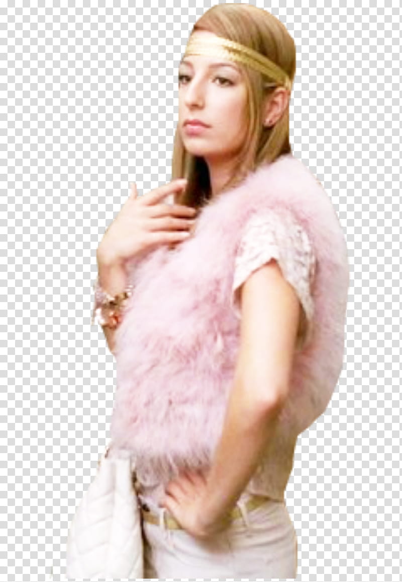 Sugar glee season  my make, woman wearing pink fur scarf transparent background PNG clipart