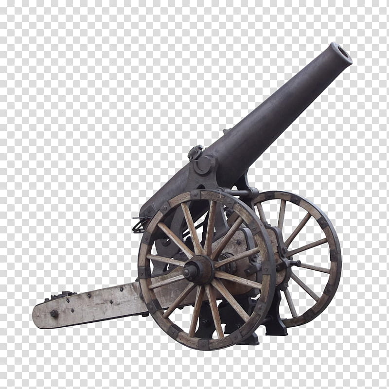 Cannon, vintage brown metal artillery cannon transparent background PNG clipart