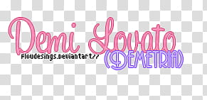 Demi Lovato Demetria Texto transparent background PNG clipart