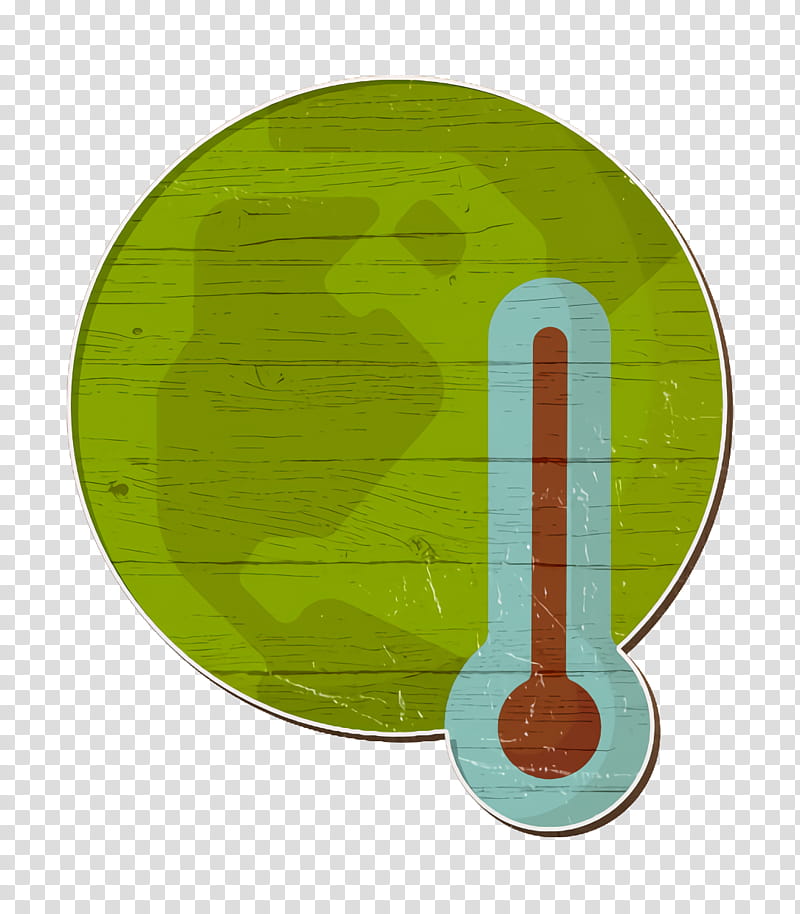 Global warming icon Climate Change icon Thermal icon, Green, Yellow, Plate, Circle, Tableware transparent background PNG clipart